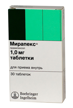 Мирапекс – препарат, стимулирующий допаминовые рецепторы